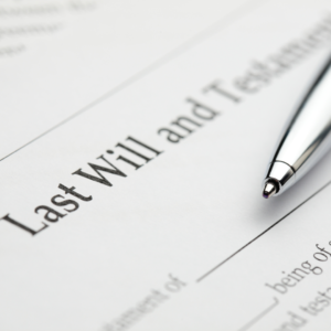 An attorney writing a will